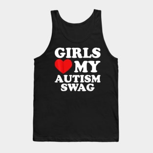 Girls Love My Autism Swag Funny Autistic Boy Gifts Awareness Tank Top